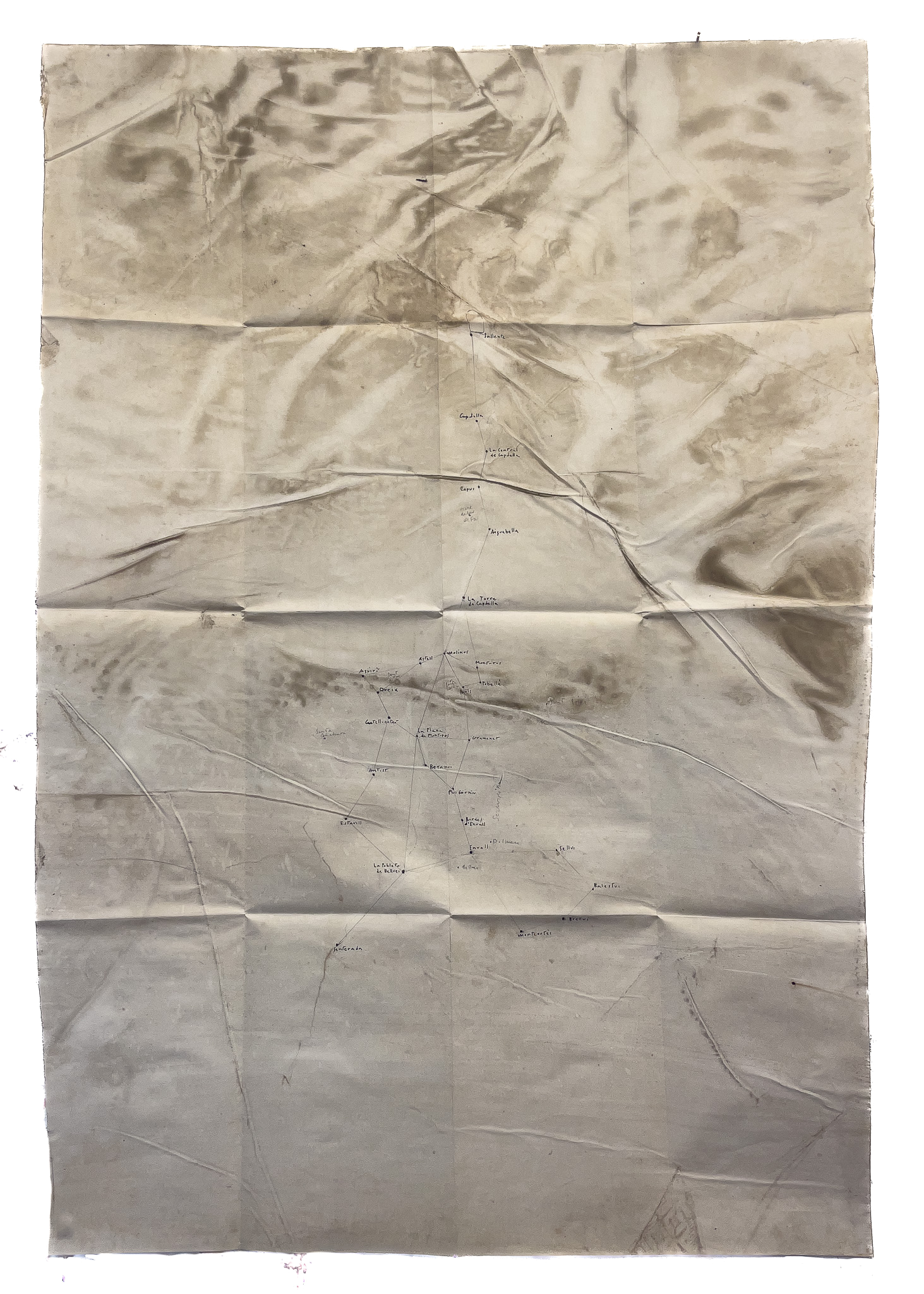 Cuadernos de Envall (2023), técnica mixta sobre papel, 150 × 100 cm Cuadernos de Envall (2023)